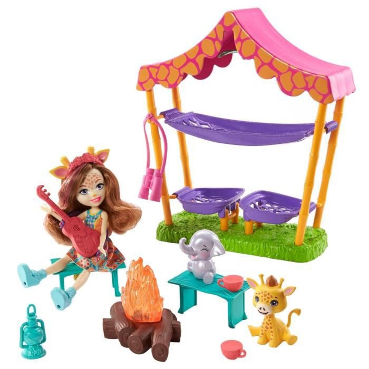 Enchantimals coffret gillian girafe bivouac en savane La Poste