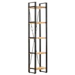 vidaXL Bibliothèque à 5 niveaux 40x30x180 cm Bois de manguier massif