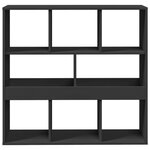 vidaXL Cloison de séparation noir 100x33x94 5 cm bois d'ingénierie