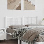 vidaXL Tête de lit métal blanc 160 cm