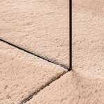 vidaXL Tapis HUARTE à poils courts doux lavable rouge clair 240x240 cm