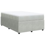 vidaXL Sommier à lattes de lit et matelas Gris clair 120x200cm Velours