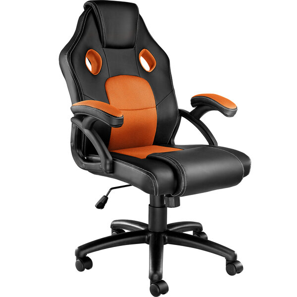 Tectake Chaise gamer MIKE - noir/orange