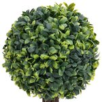 vidaXL Plantes de buis artificiel 2 Pièces avec pots Boule Vert 41 cm