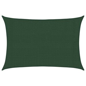 vidaXL Voile d'ombrage 160 g/m² Vert foncé 3x4 5 m PEHD