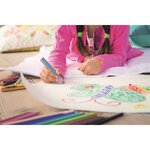 Etui carton x 4 crayons multi-talents STABILO woody 3in1 pour ardoises et tableaux blanc + 1 taille crayon + 1 chiffonnette - noir +