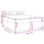 vidaXL Sommier à lattes de lit et matelas Gris foncé 200x200cm Velours