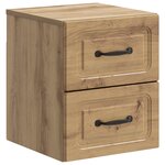 vidaXL Cabinet de chevet mural Chêne artisanal 34 5 x 33 x 40 cm