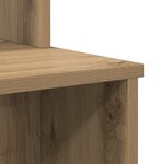 vidaXL Bureau avec rangement Chêne artisanal 120 5 x 44 x 88 5 cm Bois d'ingénierie