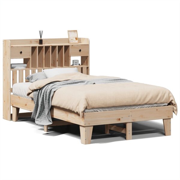 vidaXL Cadre de lit sans matelas 135x190 cm bois de pin massif