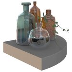 vidaXL Étagères d'angle flottantes 4 Pièces gris brillant 25x25x3 8cm MDF