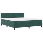 vidaXL Lit à ressorts avec matelas Vert foncé 180 x 200 cm tissu