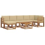 vidaXL Ensemble de canapés d'extérieur 8 Pièces Naturel et Beige