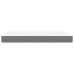 vidaXL Matelas de lit à ressorts ensachés fermeté moyenne Gris foncé 90x200x20cm Tissu