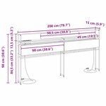 vidaXL Tête de lit de rangement Sonoma gris 200 cm Bois d'ingénierie