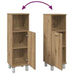 vidaXL Armoire de bain chêne artisanal 30x30x95 cm bois d'ingénierie
