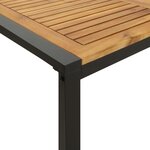 vidaXL Table de jardin et pieds en forme de U 160x80x75 cm bois acacia