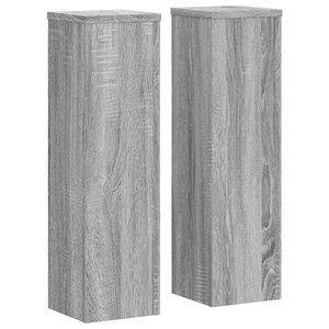 vidaXL Supports pour plantes 2 Pièces sonoma gris bois d'ingénierie