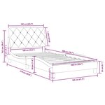 vidaXL Cadre de lit sans matelas gris foncé 100x200 cm velours