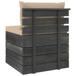 Vidaxl salon palette de jardin 2 pièces avec coussins bois de pin massif