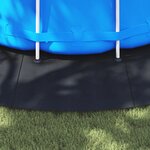 vidaXL Tapis de sol de piscine noir Ø 610 cm  rond et en tissu non tissé.