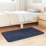 vidaXL Tapis Shaggy à poils longs NAVARRA bleu marine 60x100 cm