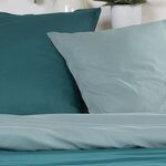 TODAY Parure de lit Coton 2 personnes - 200x200 cm - Bicolore Bleu Andréa