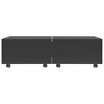 vidaXL Table basse Noir brillant 120 x 60 x 35 cm