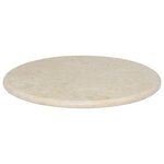 vidaXL Dessus de table Crème Ø60x2 5 cm Marbre
