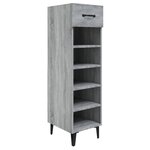 vidaXL Meuble à chaussures Sonoma gris 30x35x105 cm Bois d'ingénierie