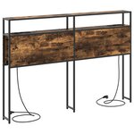 vidaXL Tête de lit de rangement Chêne fumé 135 cm Bois d'ingénierie
