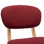 vidaXL Tabourets de bar lot de 2 rouge bordeaux tissu