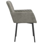 vidaXL Chaises à manger lot de 2 Gris clair Velours
