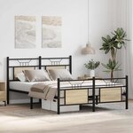 vidaXL Cadre de lit sans matelas chêne sonoma 150x200 cm