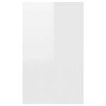 vidaXL Buffet et 3 tiroirs Blanc brillant 120x41x75 cm Bois ingénierie