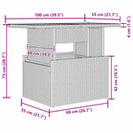 vidaXL Ensemble de canapé de jardin 7 Pièces Noir Poly rotin
