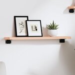 vidaXL Étagère murale 60x10x2 cm bois de chêne massif non traité
