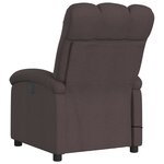 vidaXL Fauteuil de massage inclinable électrique Marron foncé Tissu