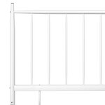 vidaXL Cadre de lit sans matelas blanc métal 90x200 cm