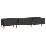 vidaXL Meuble TV avec tiroir Noir 147 x 34 5 x 30 cm Bois d'ingénierie