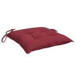 vidaXL Coussins de chaise 2 Pièces rouge bordeaux 40x40x7 cm tissu oxford