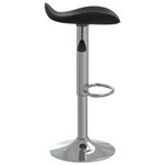 vidaXL Tabourets de bar lot de 2 noir acier chromé et cuir artificiel