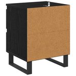 vidaXL Cabinet de chevet avec tiroir 2 Pièces Chêne noir 40 x 35 x 50 cm
