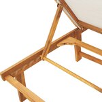 vidaXL Chaises longues lot de 2 gris bois acacia solide et textilène
