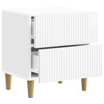 vidaXL Cabinet de chevet avec tiroir Blanc brillant 43 x 34 5 x 48 cm