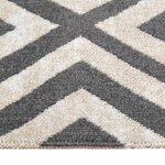 vidaXL Tapis à tissage plat d'extérieur 100x200 cm Noir et beige clair