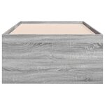 vidaXL Lit de jour avec tiroirs sans matelas sonoma gris 100x200 cm