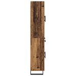 vidaXL Haut Armoire 2 Pièces Bois Ancien Bois Aggloméré et Verre