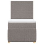 vidaXL Sommier à lattes de lit avec matelas Taupe 100x200 cm Tissu