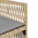 vidaXL Chaises de jardin avec coussins lot de 4 mélange beige